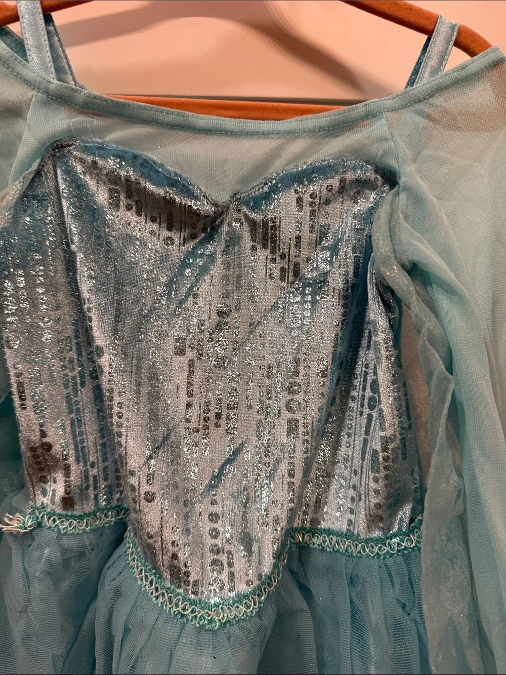 Blue Sparkle Elsa Frozen Princess Costume Dress for Kids size 3